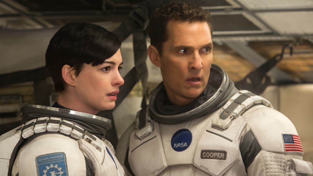 Anne Hathaway and Matthew McConaughey in Interstellar