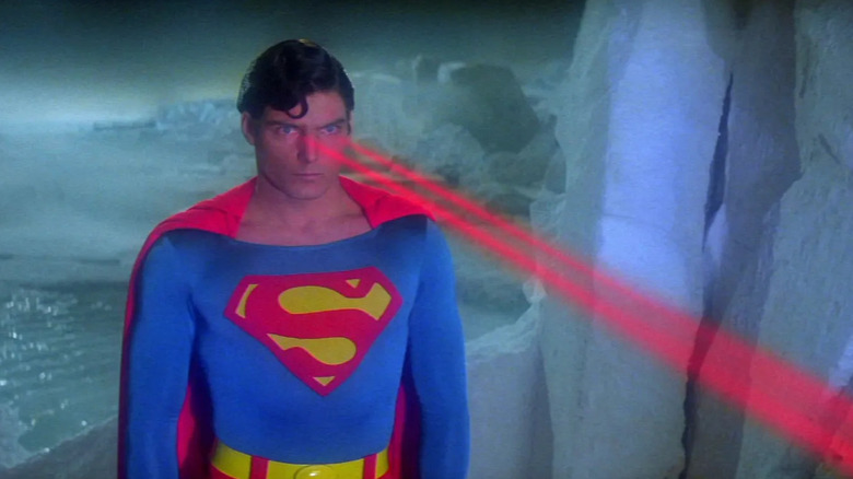 Superman using heat vision