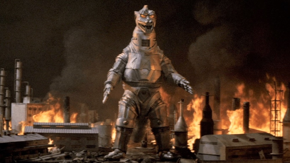 Mechagodzilla in destroyed city