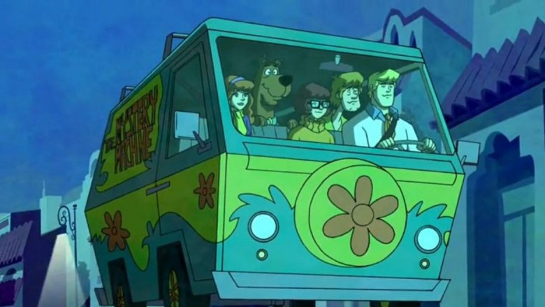 The Scooby Gang in the Mystery Machine