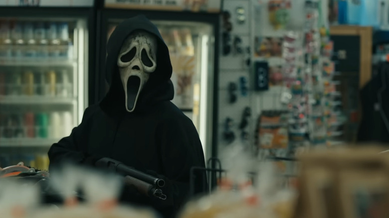 Ghostface holds shotgun