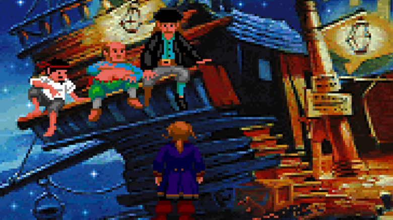 The Men of Low Moral Fiber talk to Guybrush