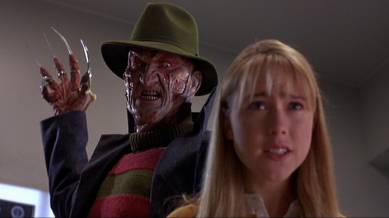 Freddy Krueger attacking a victim