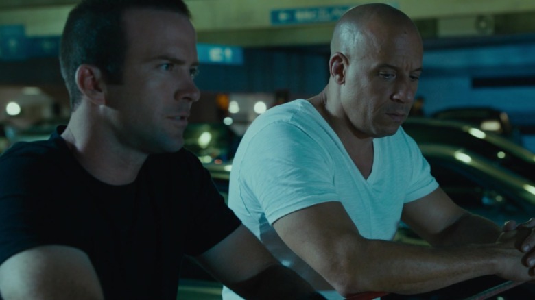 Sean Boswell talking with Dominic Toretto 