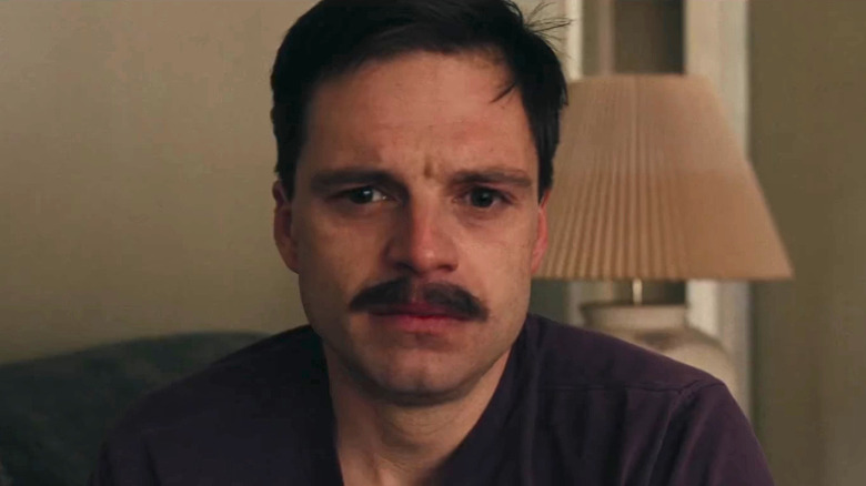 Sebastian Stan with mustache 