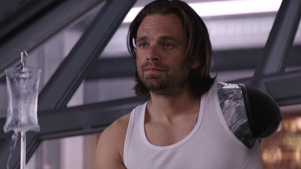 Bucky Barnes with IV line