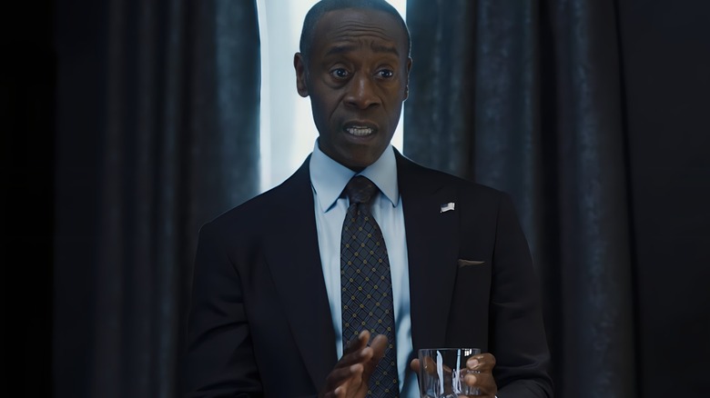 Rhodey standing