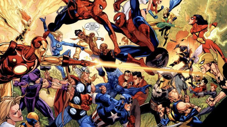 Avengers fight their alien counterparts