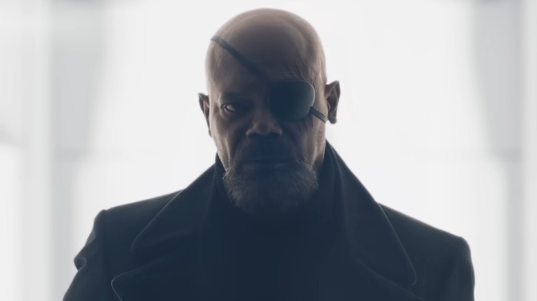 Nick Fury glaring