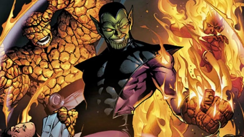 Super-Skrull powers up against the Fantastic Four