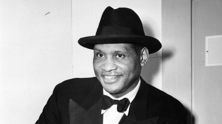 Paul Robeson wearing a hat