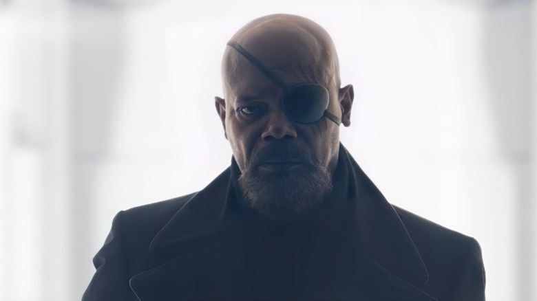 Nick Fury exiting a ship