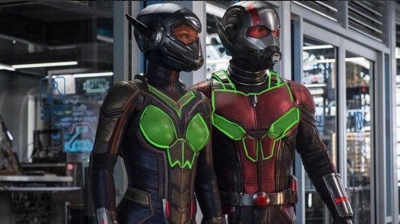 Ant-Man and Wasp in their suits in Ant-Man and the Wasp