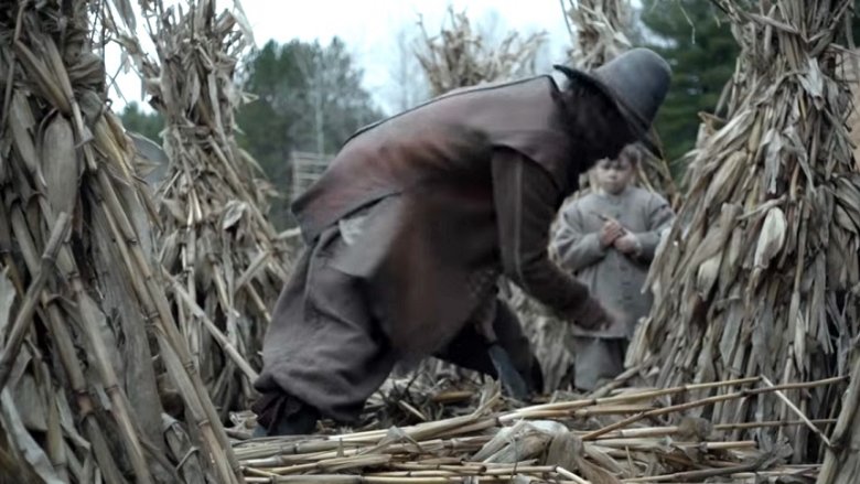 Ralph Ineson and Lucas Dawson in The Witch