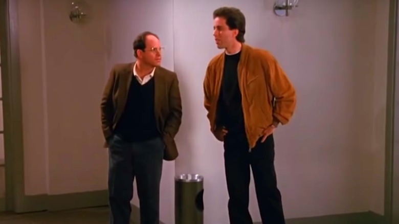 Jerry and George wait outside 