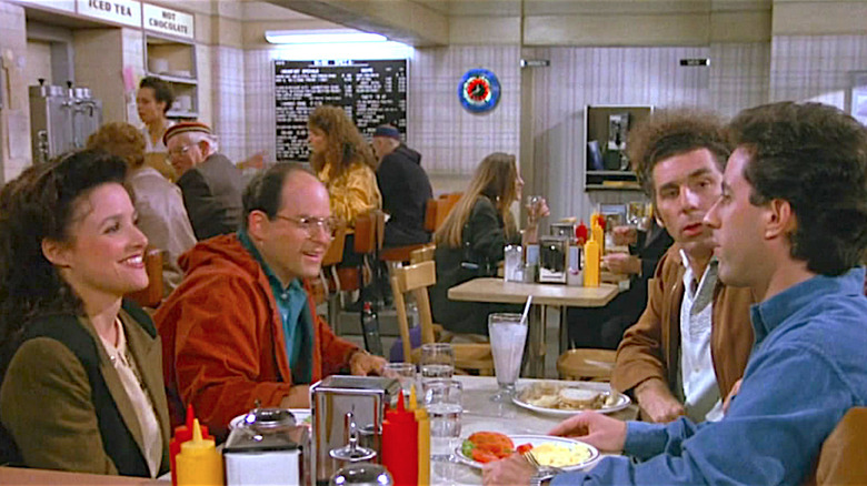 Seinfeld gang sitting in diner
