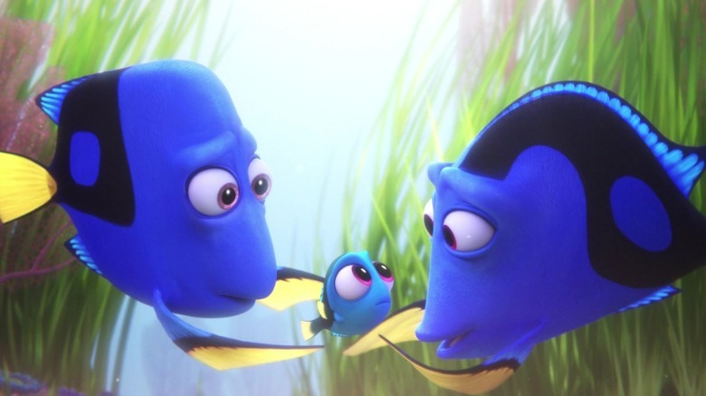 Jenny and Charlie comforting Dory