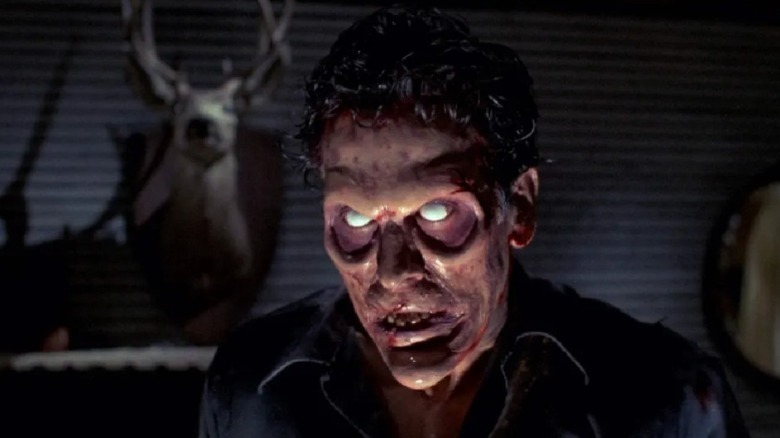 A possessed demon staring in Evil Dead II