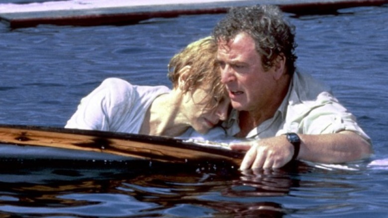 Lorraine Gary and Michael Caine floating