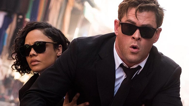 Tessa Thompson and Chris Hemsworth in Men In Black: International