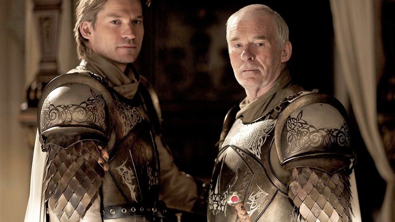 Jamie and Barristan Selmy in armor