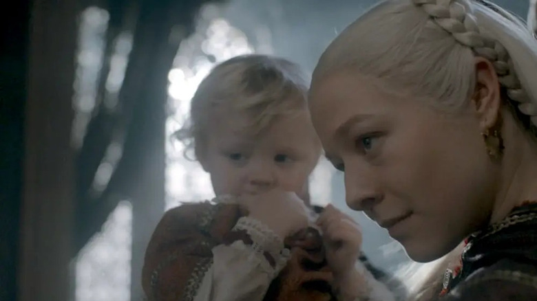 Rhaenyra presents her child