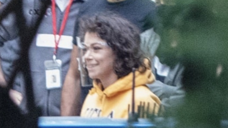 Tatiana Maslany on set of She-Hulk