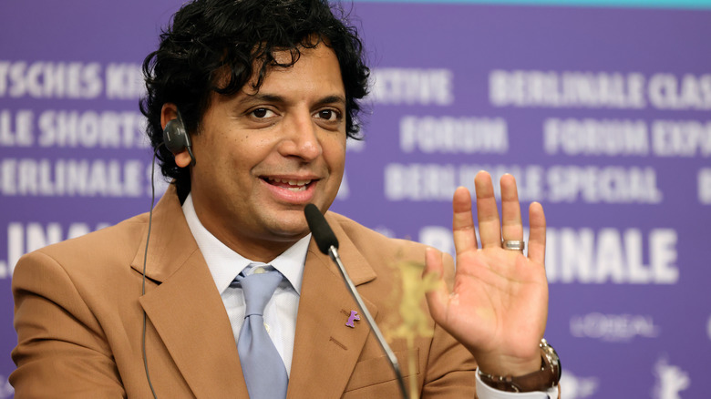 M. Night Shyamalan answering questions