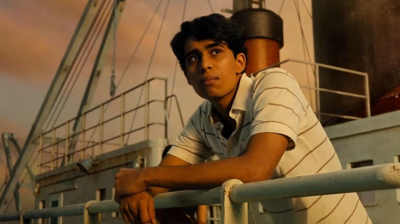 Suraj Sharma taking in the sun