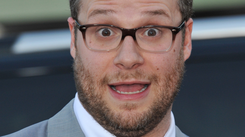 Seth Rogen looking surprised