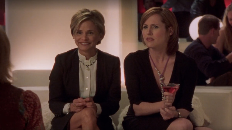 Amy Sedaris and Molly Shannon drinking cocktails