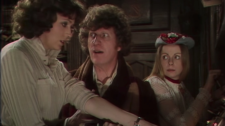 The Doctor and Romana talk to Clare