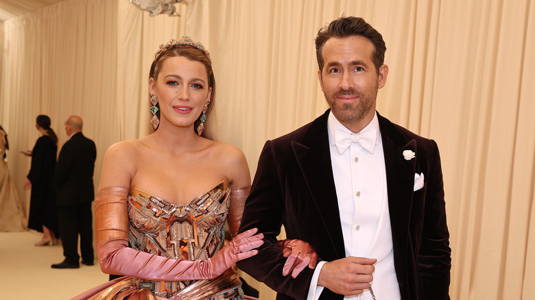 Blake Lively with Ryan Reynolds at event