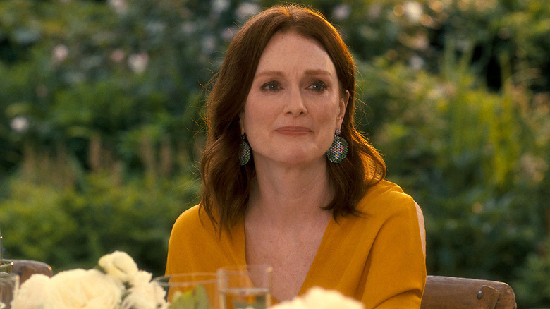 Julianne Moore looking somber