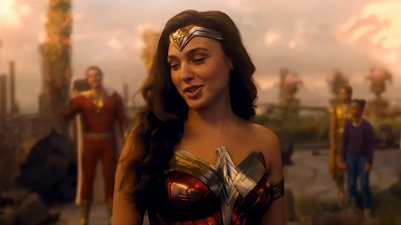 Wonder Woman walking away from Shazam