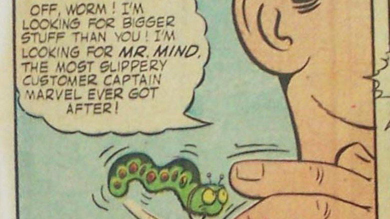 Billy Batson swatting Mr. Mind 