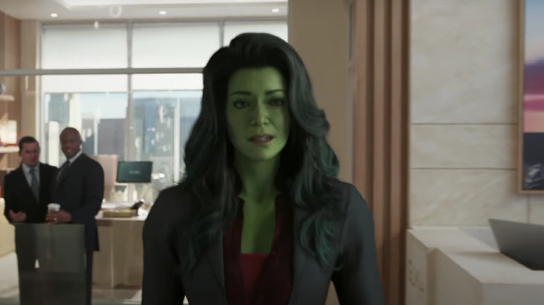 She-Hulk looks uncomfortable