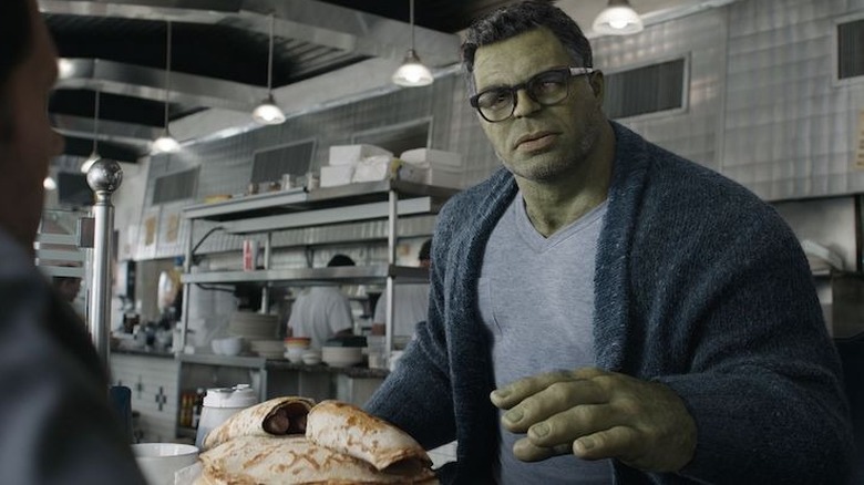 Mark Ruffalo as Professor Hulk talking to Scott Lang