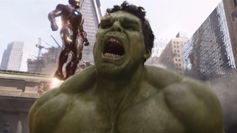 Mark Ruffalo screaming as Hulk