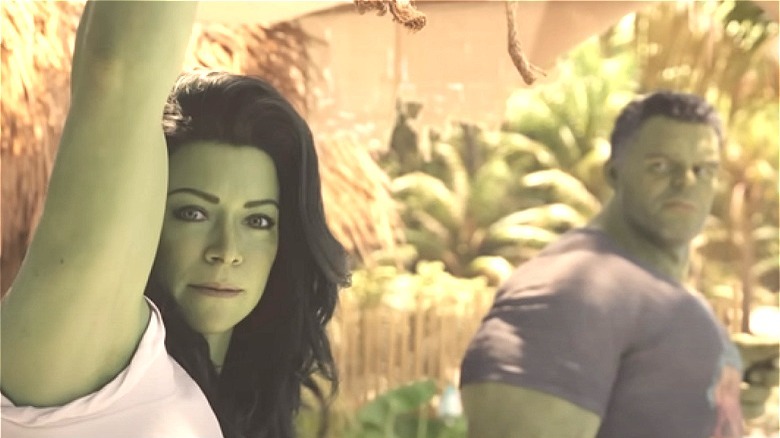 She-Hulk staring at camera