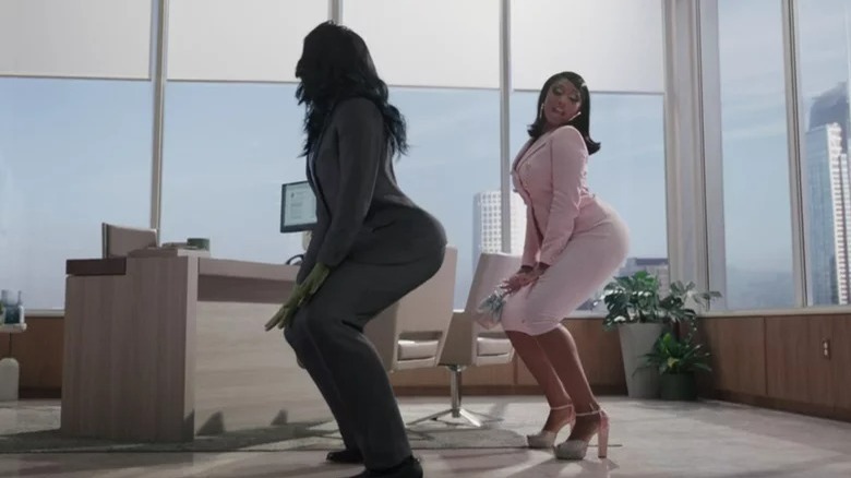 Megan Thee Stallion and She-Hulk twerking