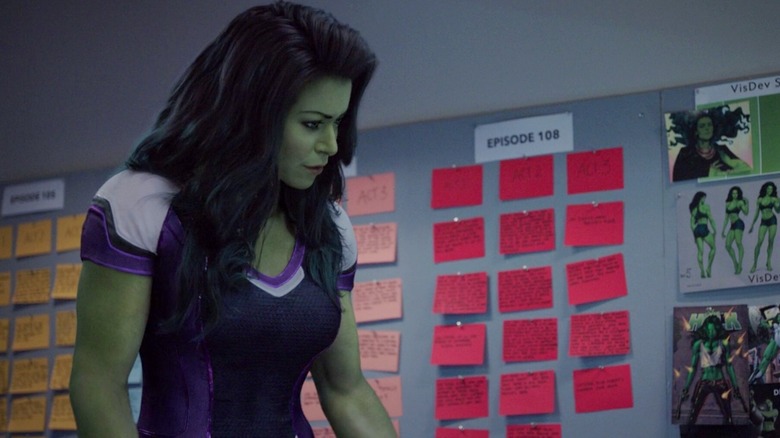 She-Hulk in the writer's room