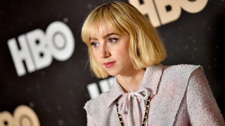 Zoe Kazan poses at HBO event 