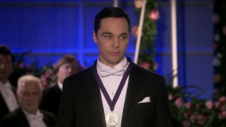 Jim parsons giving Nobel speech as Sheldon Cooper in The Big Bang Theory