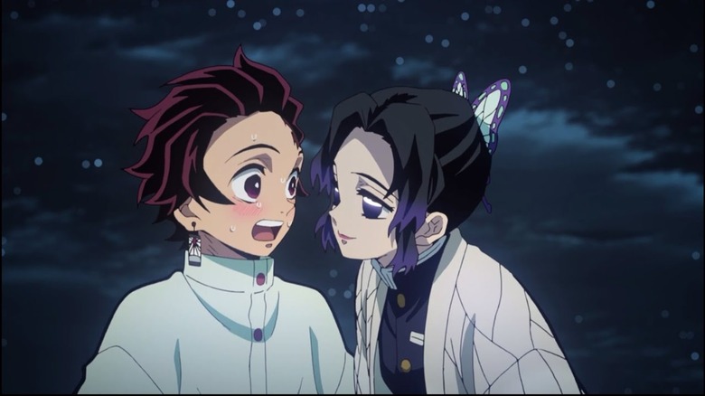 Shinobu makes Tanjiro blush