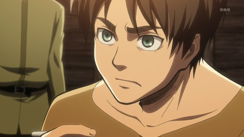 Eren looks on