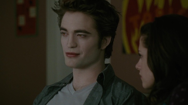 Edward Cullen smiling in school