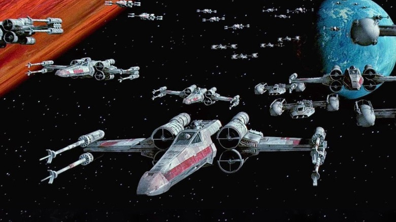 The Rebel fleet at the Battle of Yavin