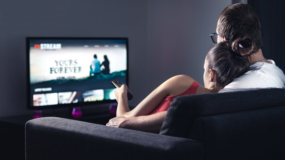 Couple watching streaming service