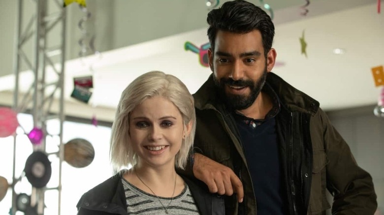 Rose McIver as Liv and Rahul Kohli as Ravi on iZombie